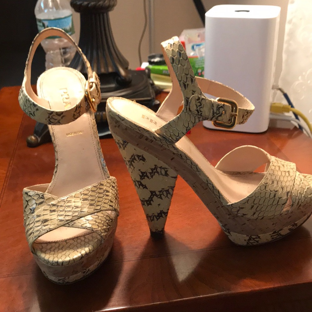 Prada python sandals Sz 37 - Picture 4 of 5